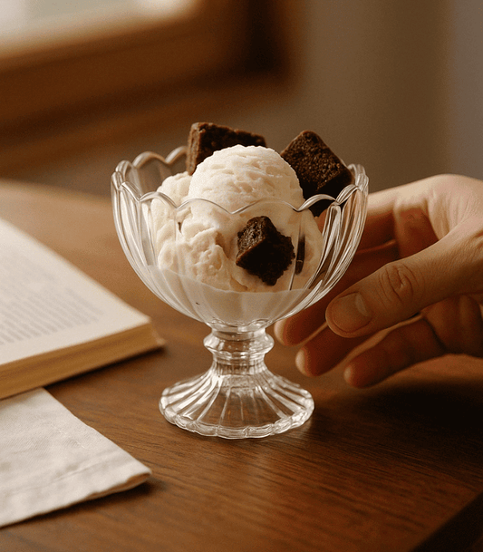 210ml Glass Ice Cream Cup Set of 6 – Dessert Bowls for Sundaes, Pudding & Sweets