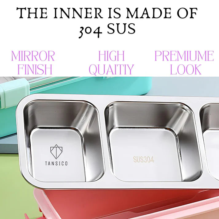 3-Compartment SLEEKO BRAVO Lunch Box