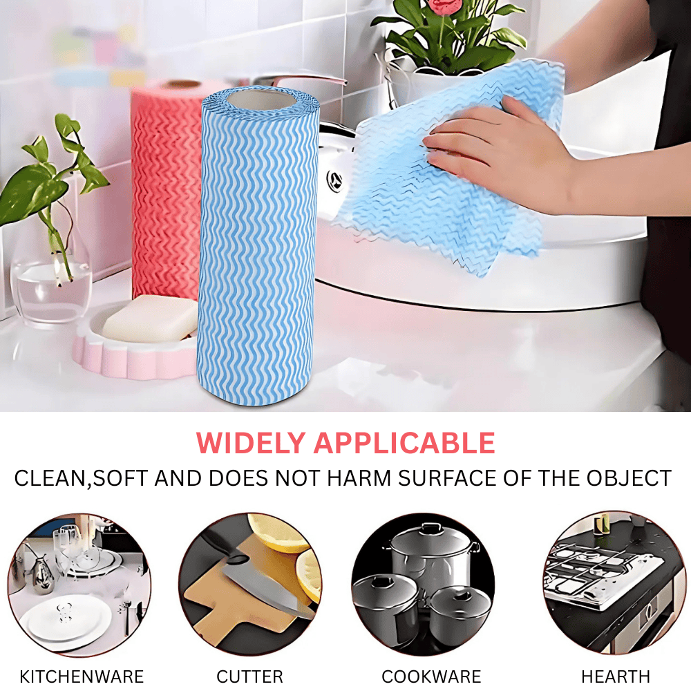 Tulip Kitchen Towels – Reusable Multipurpose Cleaning Cloth Roll for Home and Kitchen
