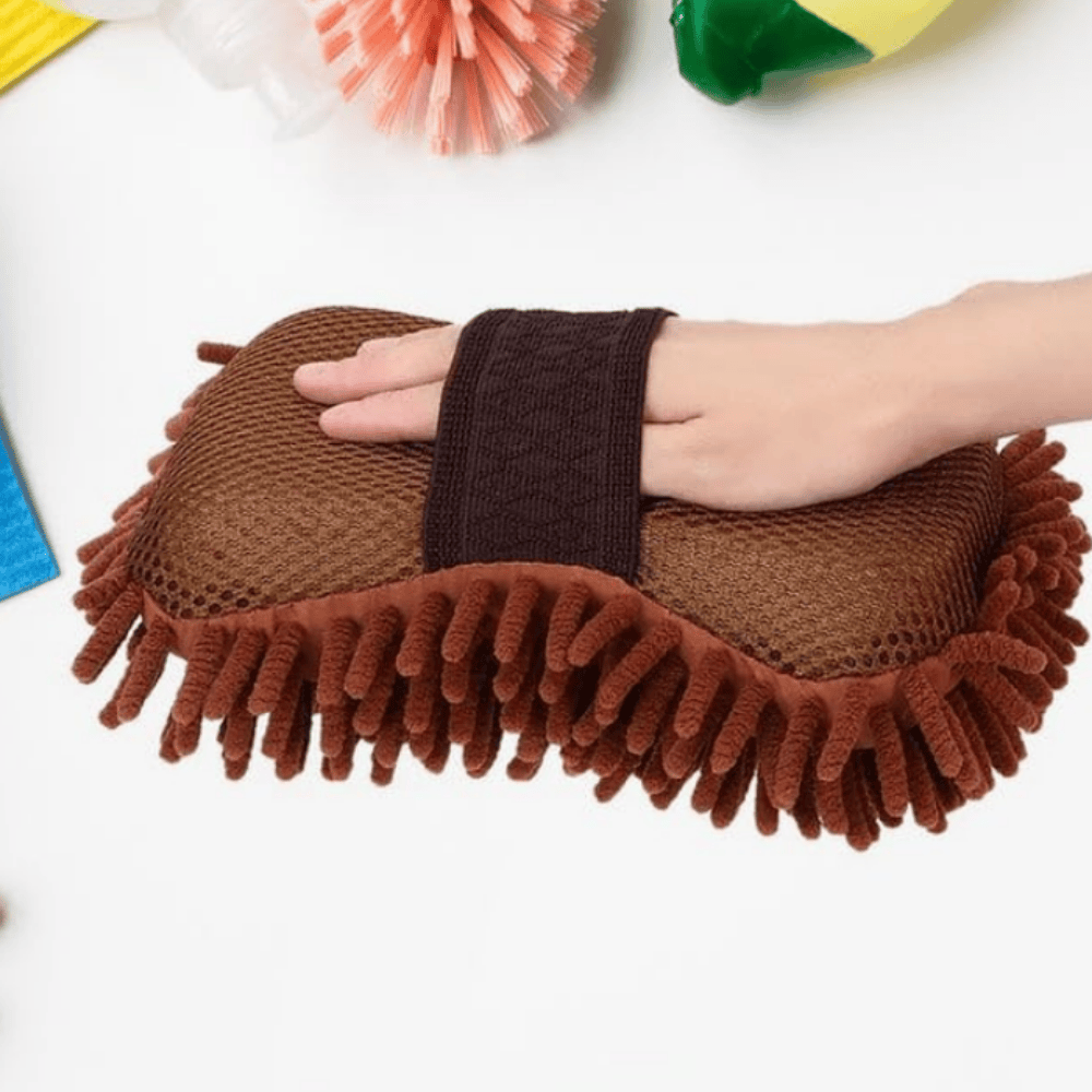 Multipurpose Microfiber Duster – Dual-Sided Cleaning Sponge for Car, Home, and Kitchen