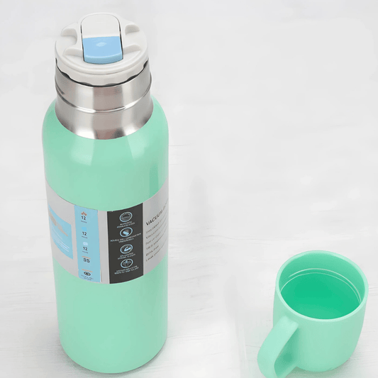 Premium Vacuum Flask Bottle Set DLX – 1L Insulated Bottle with 2 Cups & Gift Box