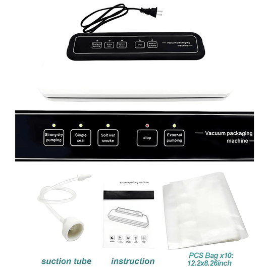 Premium Automatic Vacuum Sealing Machine with Food Preservation Bags – 5-in-1 Multi-Function Sealer for Dry & Wet Foods