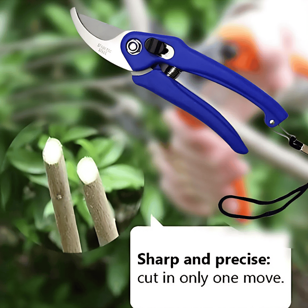 Heavy-Duty Steel Garden Pruning Shears – Sharp Bypass Gardening Scissor for Plants, Flowers & Branches