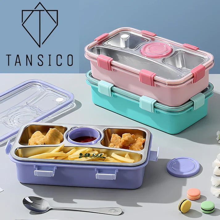 4 Compartment SLEEKO  BRAVO LUNCH BOX