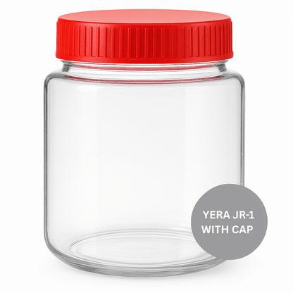 YERA JR-1 Airtight Glass Storage Jar with Red Screw Cap – 1.4 L Food Grade Container for Kitchen, Pantry & Dry Storage