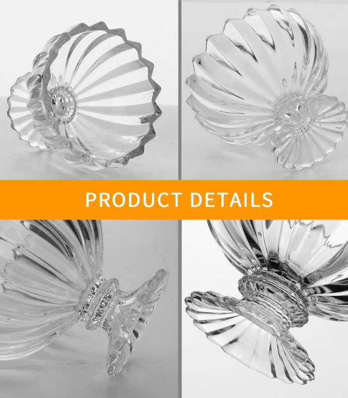 210ml Glass Ice Cream Cup Set of 6 – Dessert Bowls for Sundaes, Pudding & Sweets