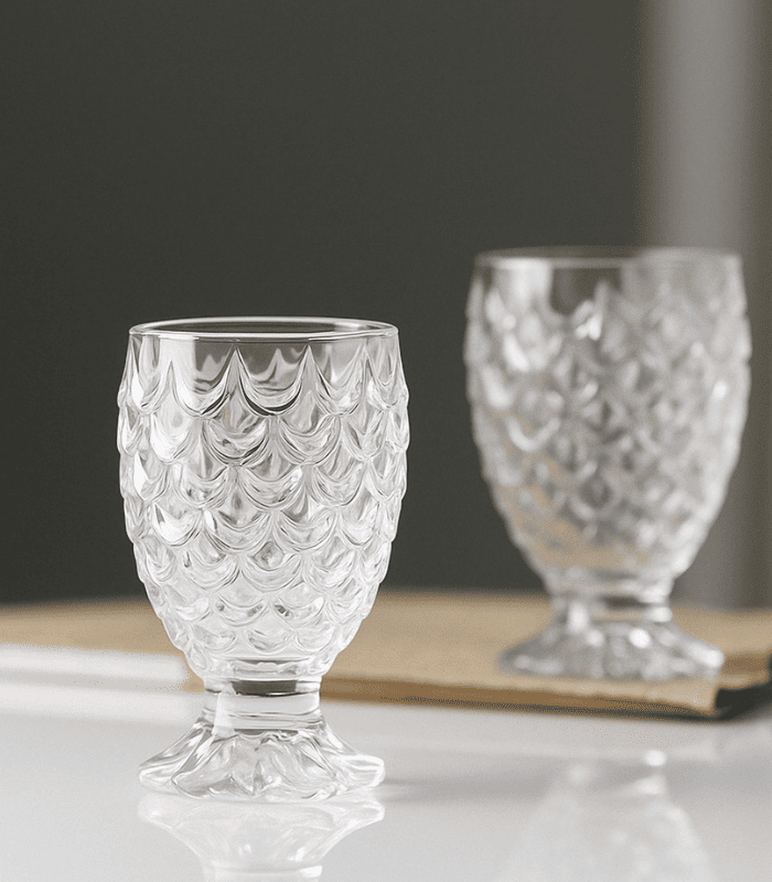 Deli 60ml Fish Scale Shot Glass Set of 6 – Textured Heavy Base Whiskey Glasses