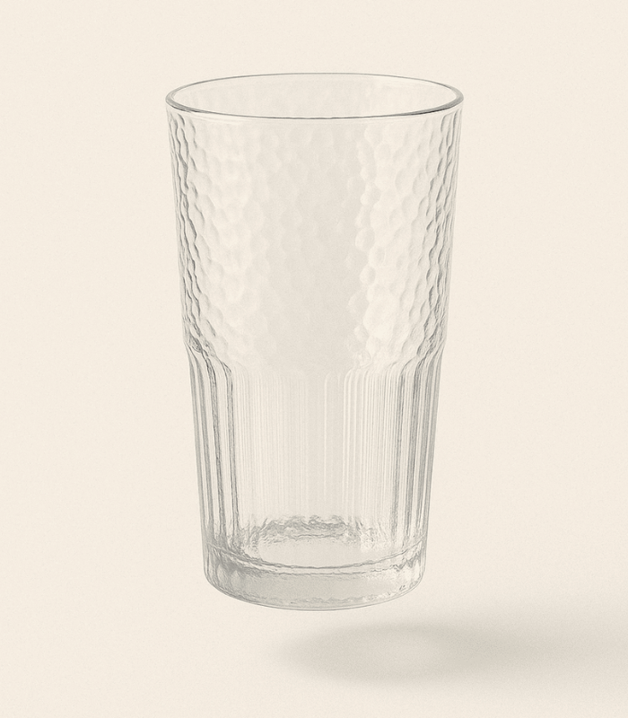 Special 690ml Large Drinking Glass Set of 6 – Textured Highball Tumbler  for Water, Juice & Cocktails