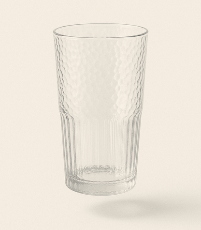 Special 690ml Large Drinking Glass Set of 6 – Textured Highball Tumbler  for Water, Juice & Cocktails