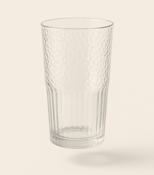 Special 690ml Large Drinking Glass Set of 6 – Textured Highball Tumbler  for Water, Juice & Cocktails
