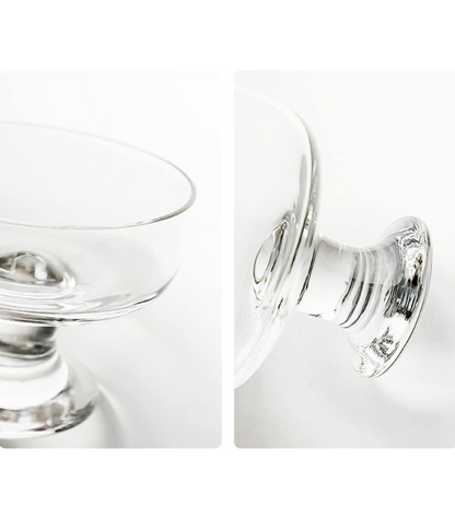 Elegant 160 ml Glass Ice Cream Cups – Set of 6 Dessert Bowls