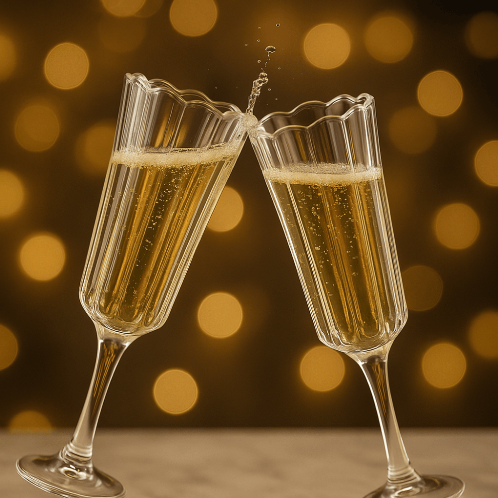 SOGA Champagne Glass Set of 6 – 190ml Crystal Clear Fluted Glasses for Sparkling Wine & Mimosas