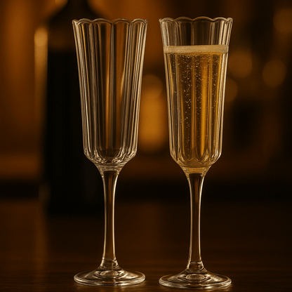 SOGA Champagne Glass Set of 6 – 190ml Crystal Clear Fluted Glasses for Sparkling Wine & Mimosas