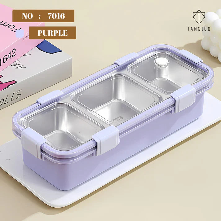 3-Compartment SLEEKO  BRAVO Lunch Box