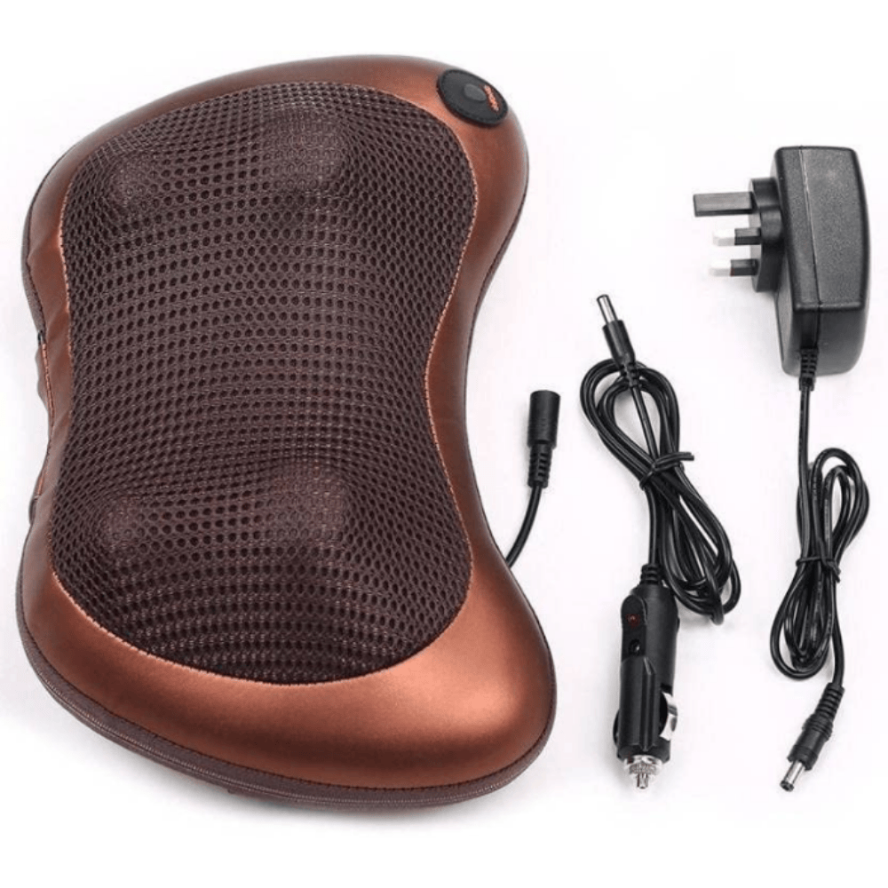 Electric Shiatsu Massage Pillow with Heat – Neck, Back, Waist, Legs & Full Body Pain Relief Cushion | 30W Powerful Motor