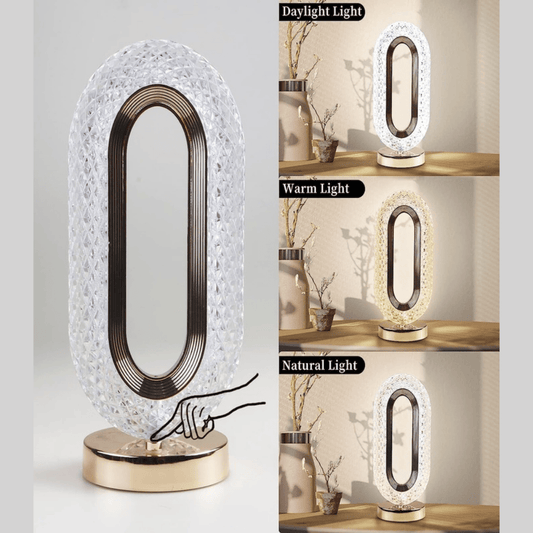 Luxury Rectangle Crystal Table Lamp – Modern Decorative LED Night Light for Living Room & Bedroom