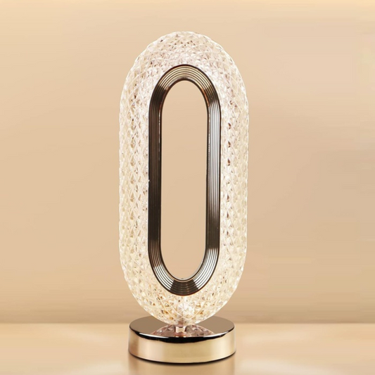 Luxury Rectangle Crystal Table Lamp – Modern Decorative LED Night Light for Living Room & Bedroom