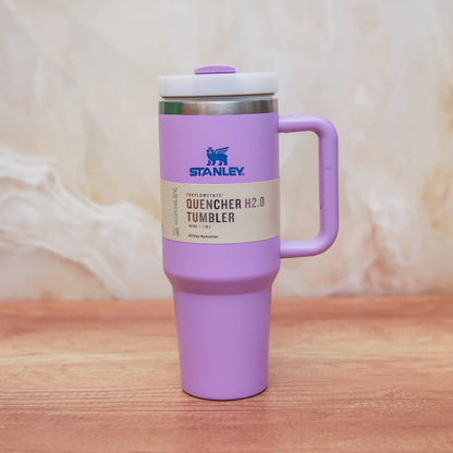 Stanley Quencher H2.0 Tumbler 1.18L – Matte Lavender Purple, Double-Wall Vacuum Insulated Travel Mug with Handle & Straw