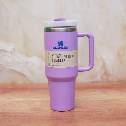 Stanley Quencher H2.0 Tumbler 1.18L – Matte Lavender Purple, Double-Wall Vacuum Insulated Travel Mug with Handle & Straw