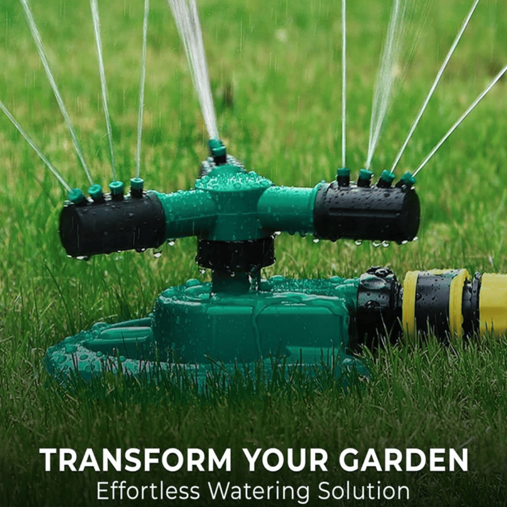 360° Rotating Garden Sprinkler – Adjustable Lawn Watering System for Yard, Plants & Irrigation