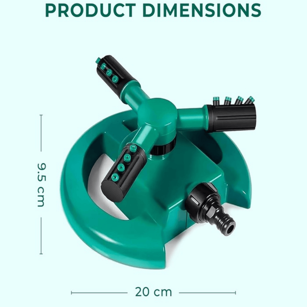 360° Rotating Garden Sprinkler – Adjustable Lawn Watering System for Yard, Plants & Irrigation