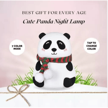 Panda LED Night Lamp – Cute Silicone Rechargeable Touch Light for Kids & Home Decor