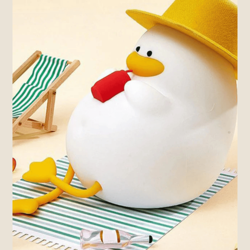 Duck Silicone LED Night Lamp – Rechargeable Touch Control Cute Light for Kids & Home Decor