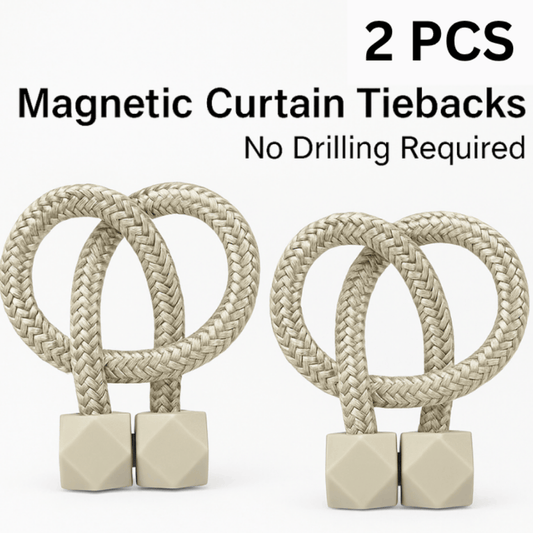 Magnetic Curtain Buckle Set of 2 – Decorative Tiebacks for Drapes & Window Curtains