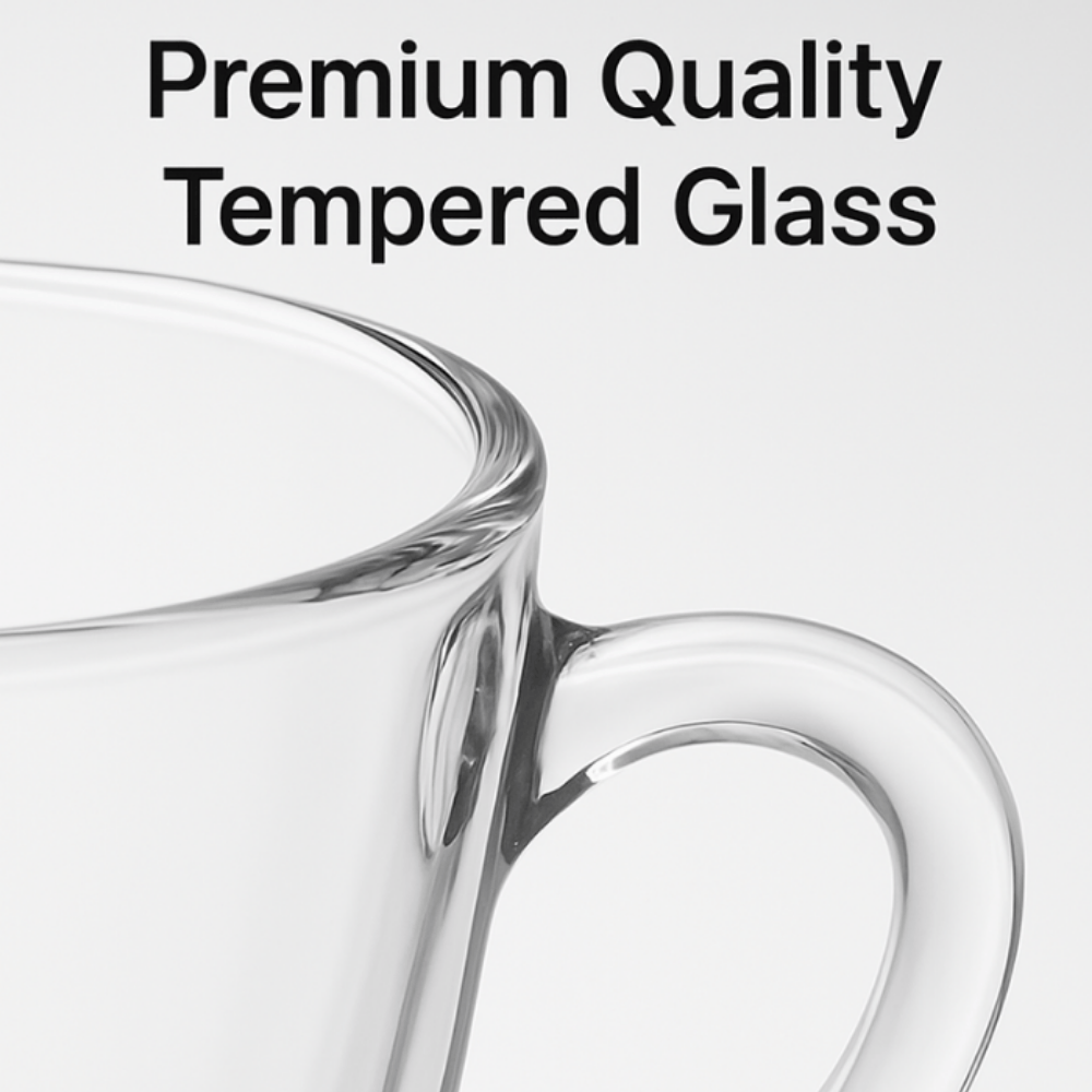 Classic 200ml Glass Tea Mug Set of 6