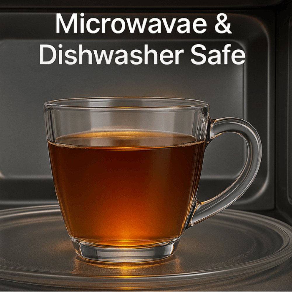 Classic 200ml Glass Tea Mug Set of 6