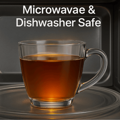 Classic 200ml Glass Tea Mug Set of 6