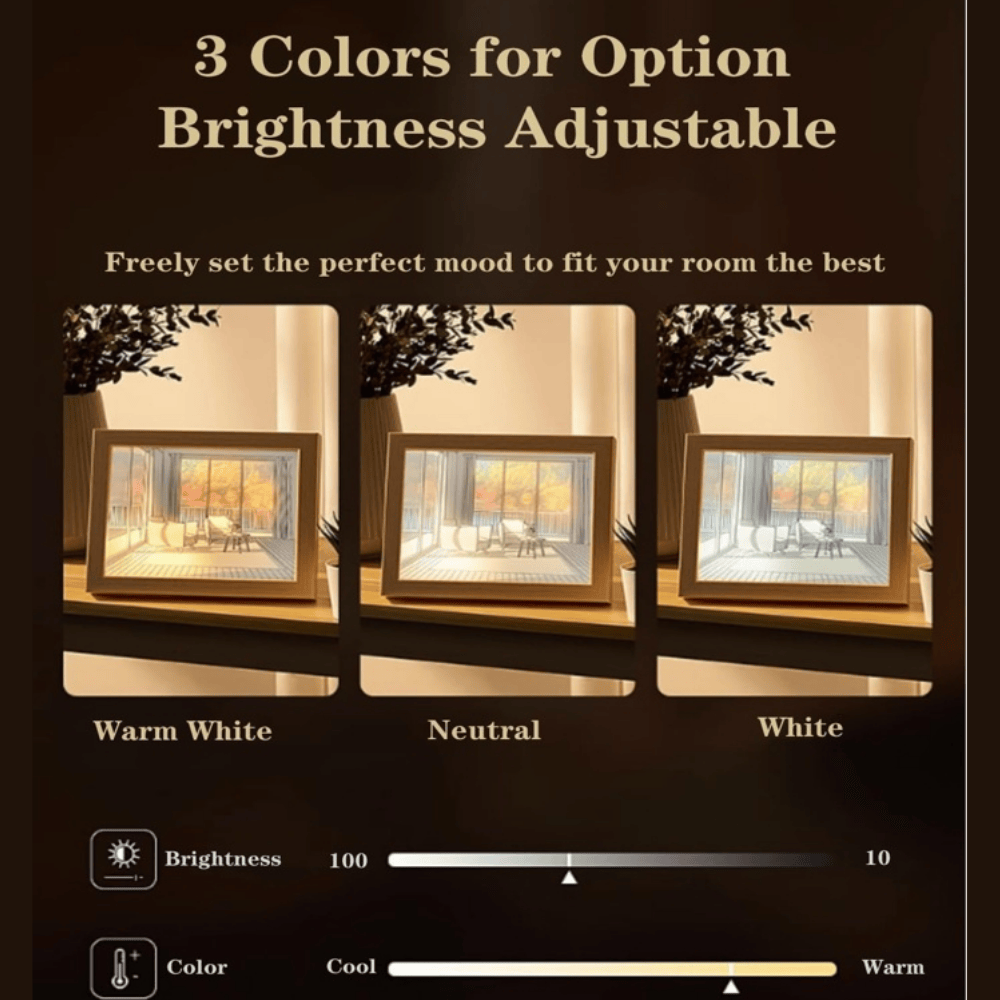 LED Light Painting Night Lamp – Glowing Landscape Art Frame for Home Decor