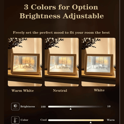 LED Light Painting Night Lamp – Glowing Landscape Art Frame for Home Decor