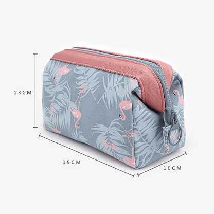 Flamingo Travel Cosmetic Bag – Waterproof Makeup Organizer Pouch for Women