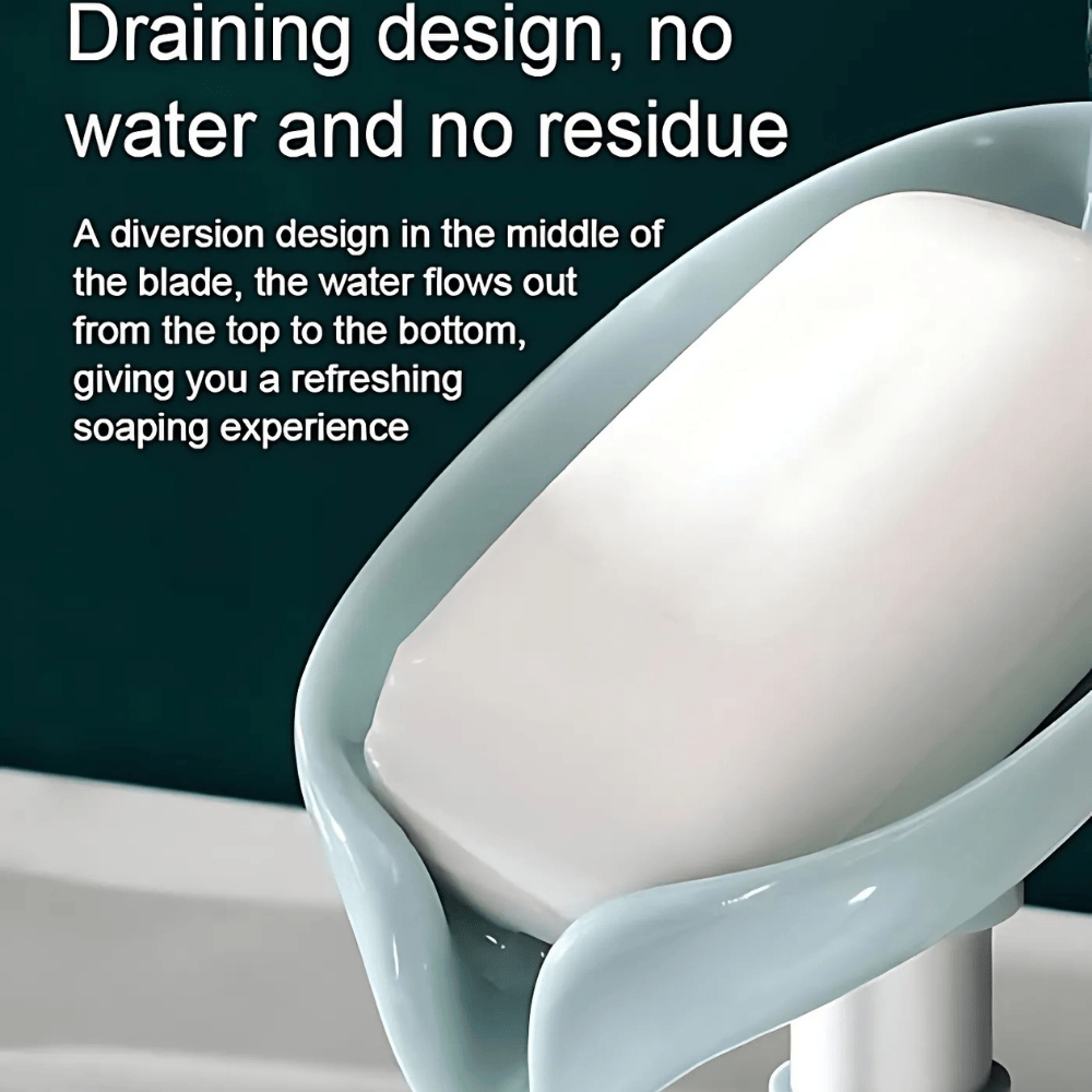 Leaf Shape Soap Stand with Quick Drainage Design