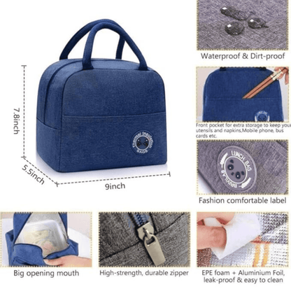 Premium Insulated Mini Lunch Bag – Portable, Lightweight & Reusable Food Carrier for Office, School & Travel