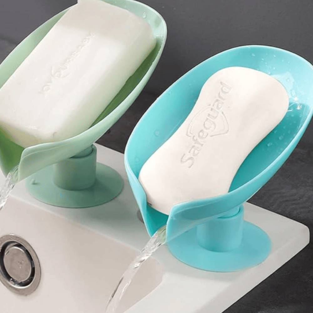 Leaf Shape Soap Stand with Quick Drainage Design