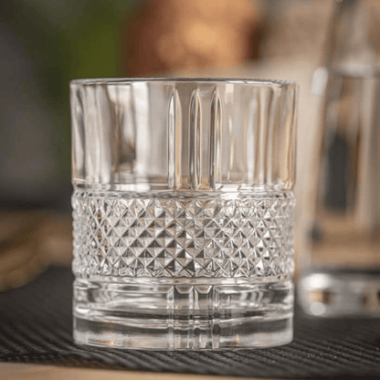 Premium Whisky Glass – Diamond-Cut Base Tumbler for Whiskey 340ml
