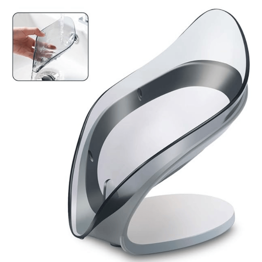 Fancy Leaf Design Soap Holder – Self-Draining Bathroom Soap Stand