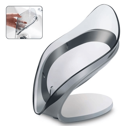 Fancy Leaf Design Soap Holder – Self-Draining Bathroom Soap Stand