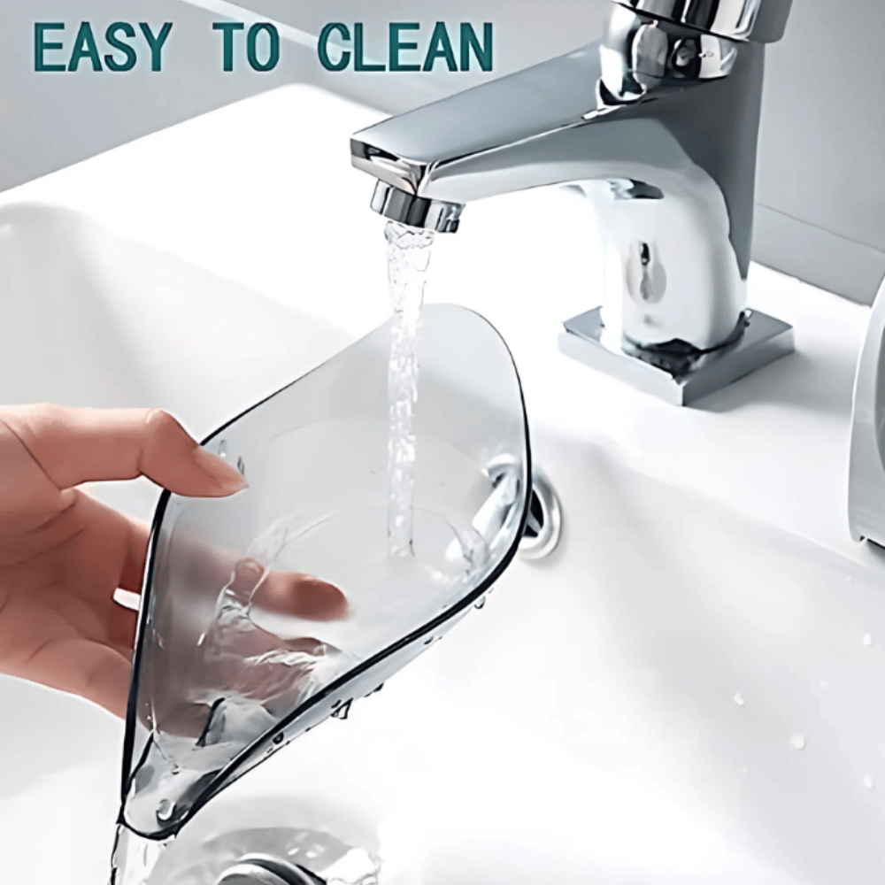 Fancy Leaf Design Soap Holder – Self-Draining Bathroom Soap Stand