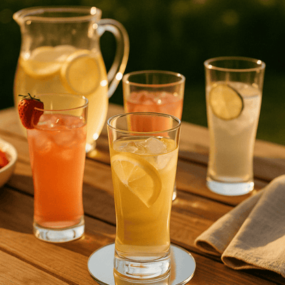 Pilsner Glass Set of 6 – Tall Beer Glasses for Lager & Cold Beverages390ml