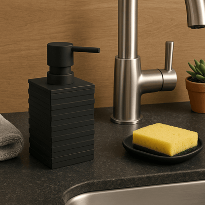 Matte 300ml Acrylic Soap Dispenser – Modern Refillable Pump Bottle