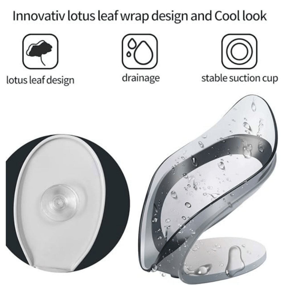 Fancy Leaf Design Soap Holder – Self-Draining Bathroom Soap Stand