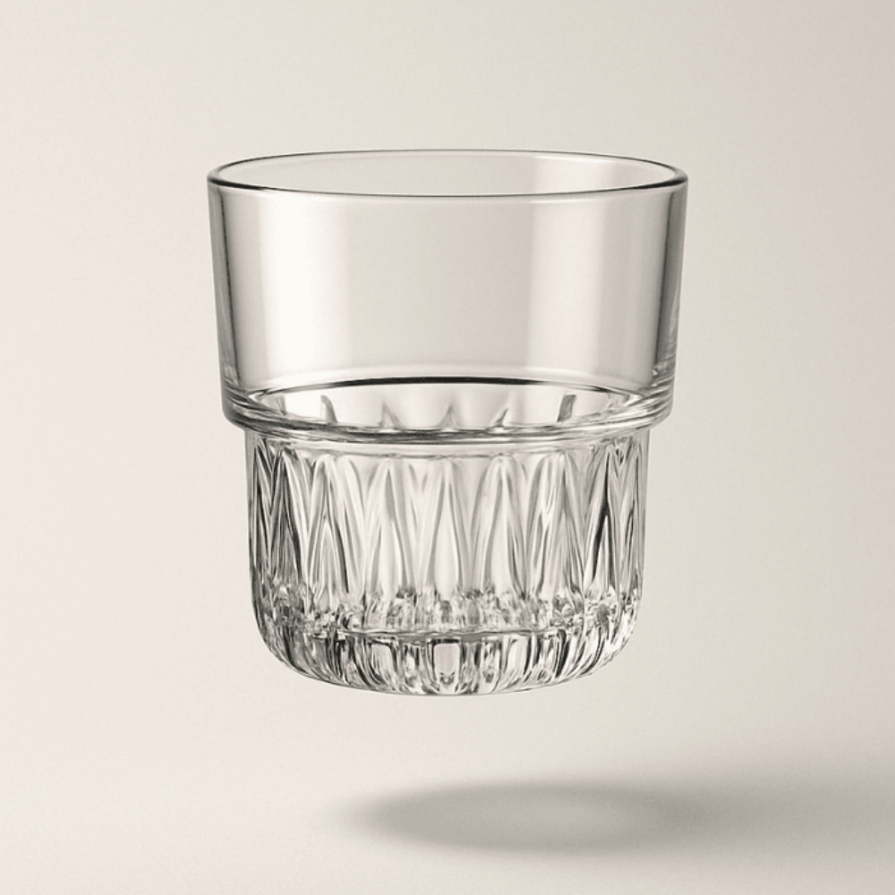 Premium Juice Glass 180ml – Clear Crystal Cut Tumbler for Water, Cocktails & Beverages