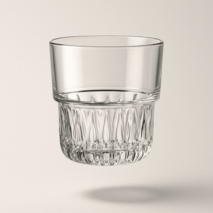 Premium Juice Glass 180ml – Clear Crystal Cut Tumbler for Water, Cocktails & Beverages