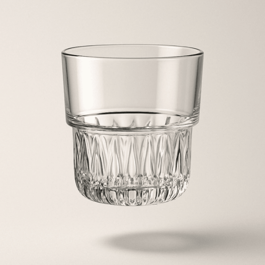 Premium Juice Glass 180ml – Clear Crystal Cut Tumbler for Water, Cocktails & Beverages