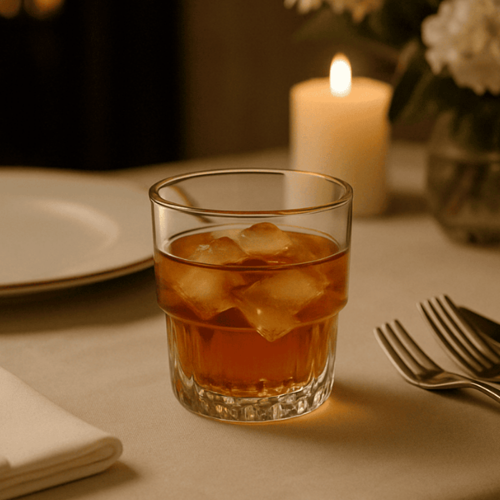 Premium Juice Glass 180ml – Clear Crystal Cut Tumbler for Water, Cocktails & Beverages