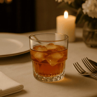 Premium Juice Glass 180ml – Clear Crystal Cut Tumbler for Water, Cocktails & Beverages