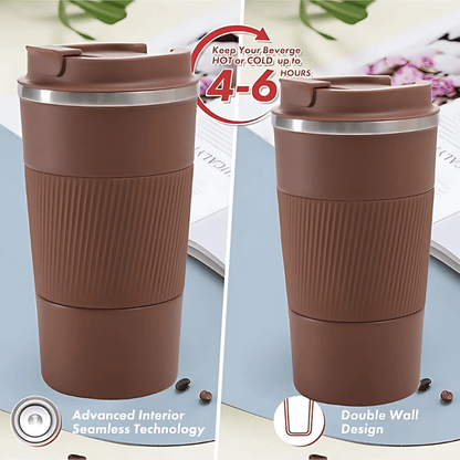Premium Coffee Mug with Non-Slip Grip – Leak-Proof & Insulated Travel Cup